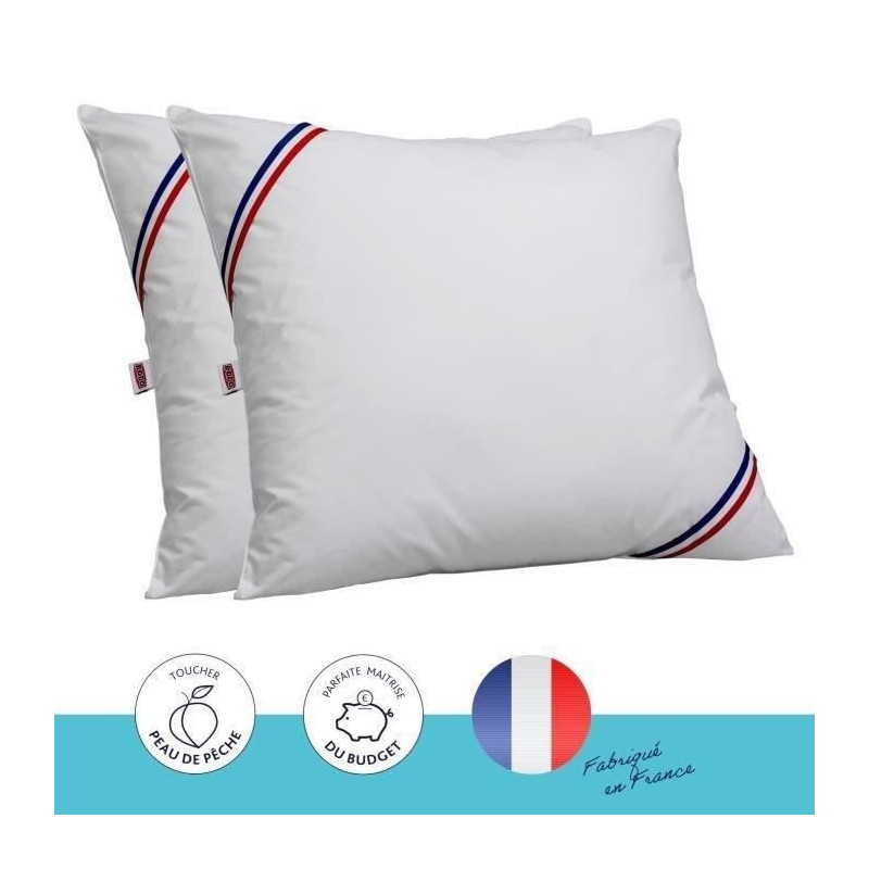 Dodo lot of 2 trendy pillows - 60 x 60 cm - 100% polyester fiber hollo