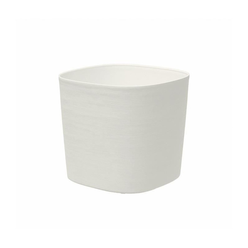 Pot with water reserve - GARDEN ID Respect - White 40 x 40 cm - 100% h