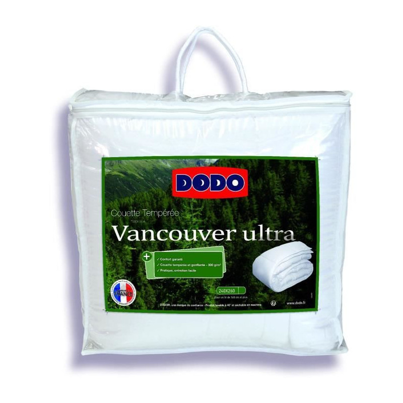 Duvet 240 x 260 cm - Dodo - Temperate - 100% Polyester fiber - For 2 p