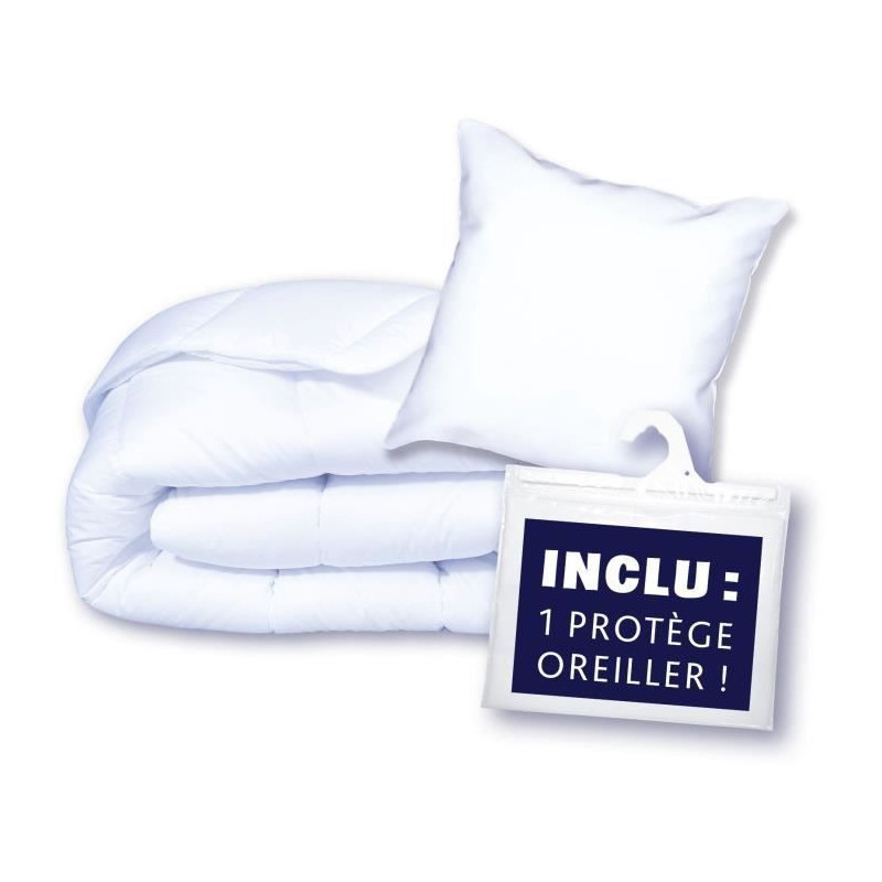 Protection pack: duvet 140x200 cm + pillowcase + 1 pillow protector -