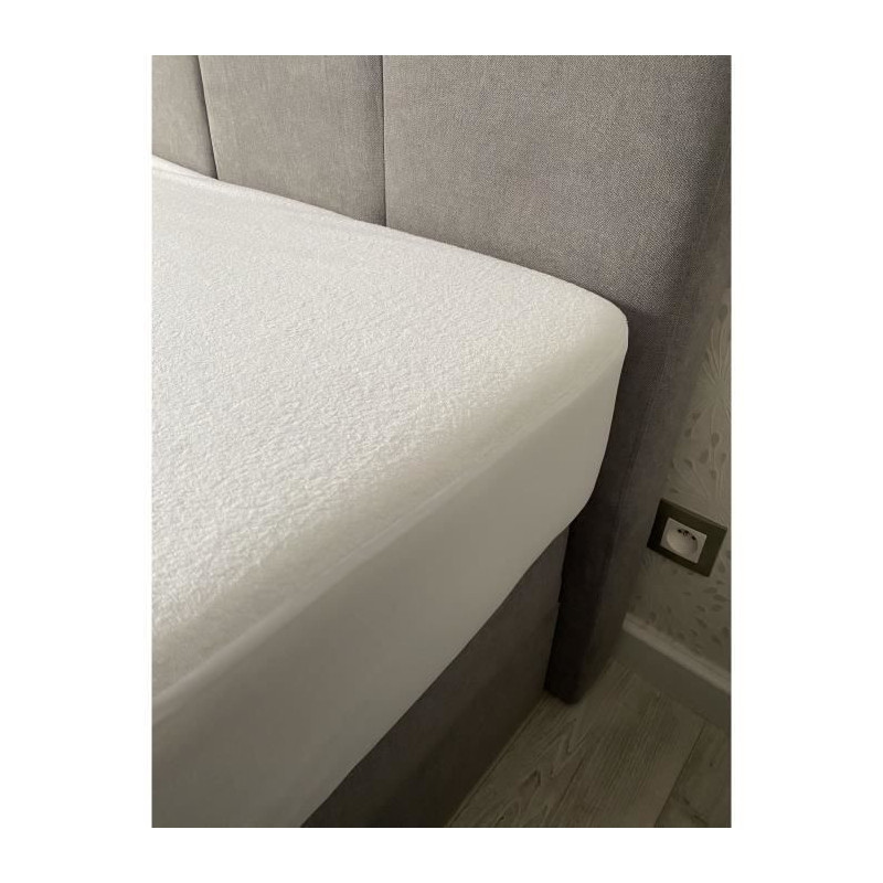 Waterproof mattress protector - 90x190 cm - Cotton/polyester - Anti be