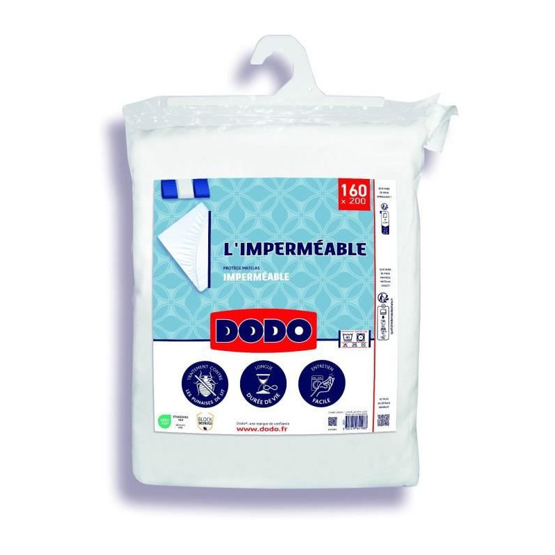 Mattress protector The waterproof - Anti bedbugs - Cotton/polyester -