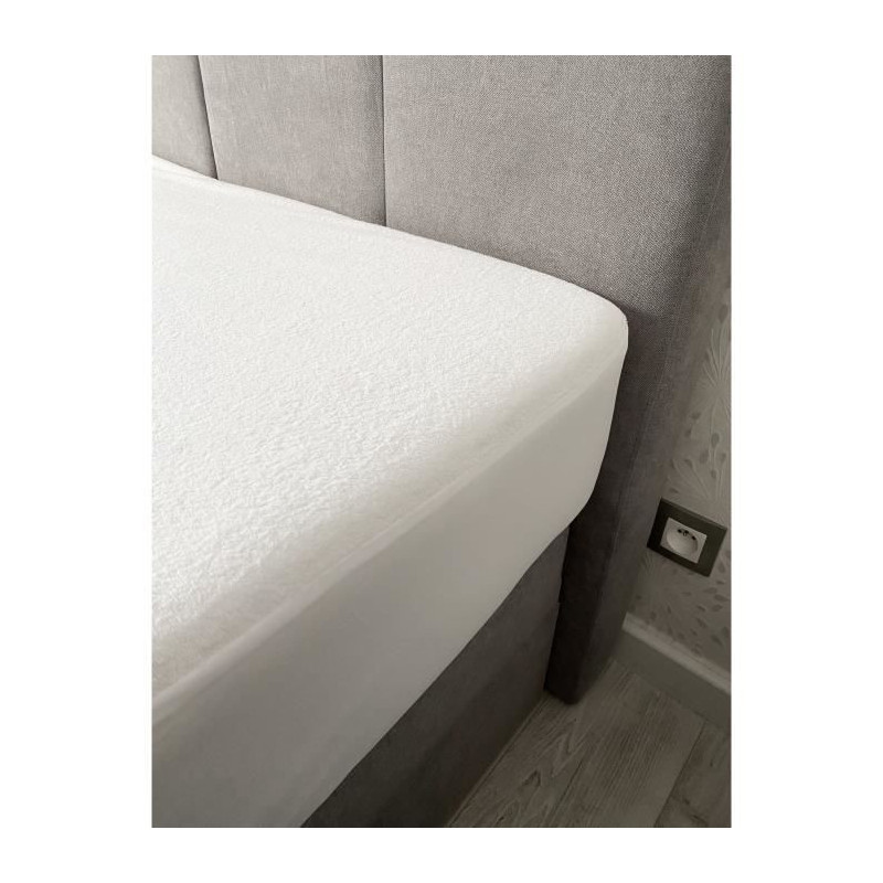 Absorbent mattress protector - 90x190 cm - cotton - anti -mite