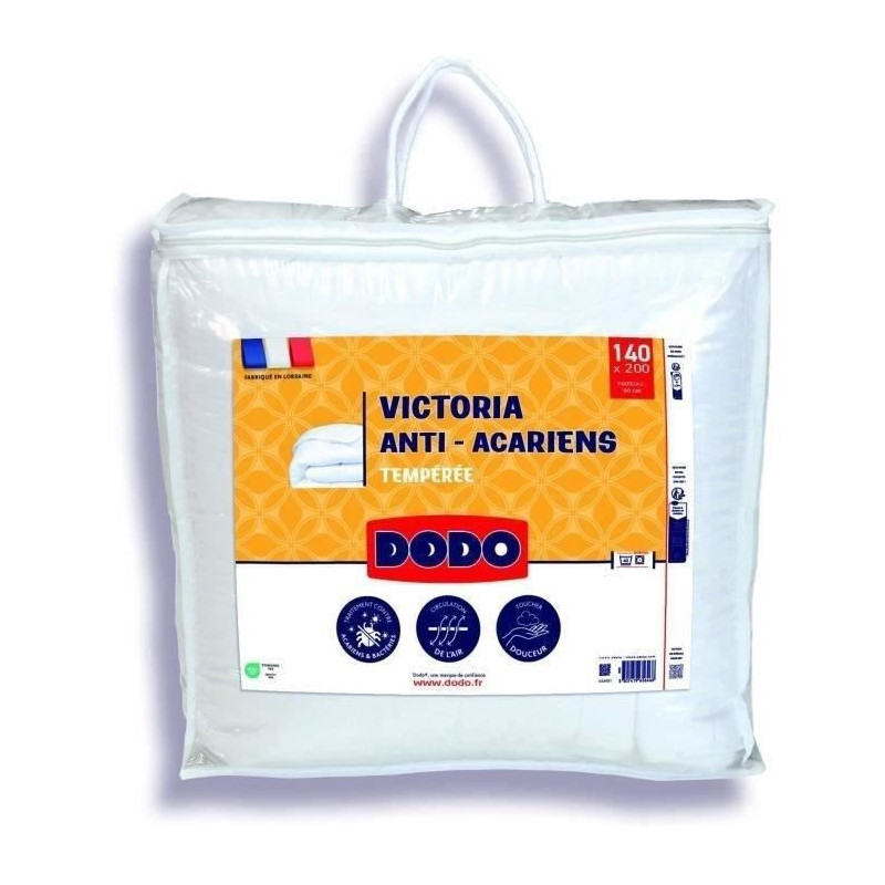 DODO Temperate duvet 300gr/m² anti-mite VICTORIA 140x200 cm white