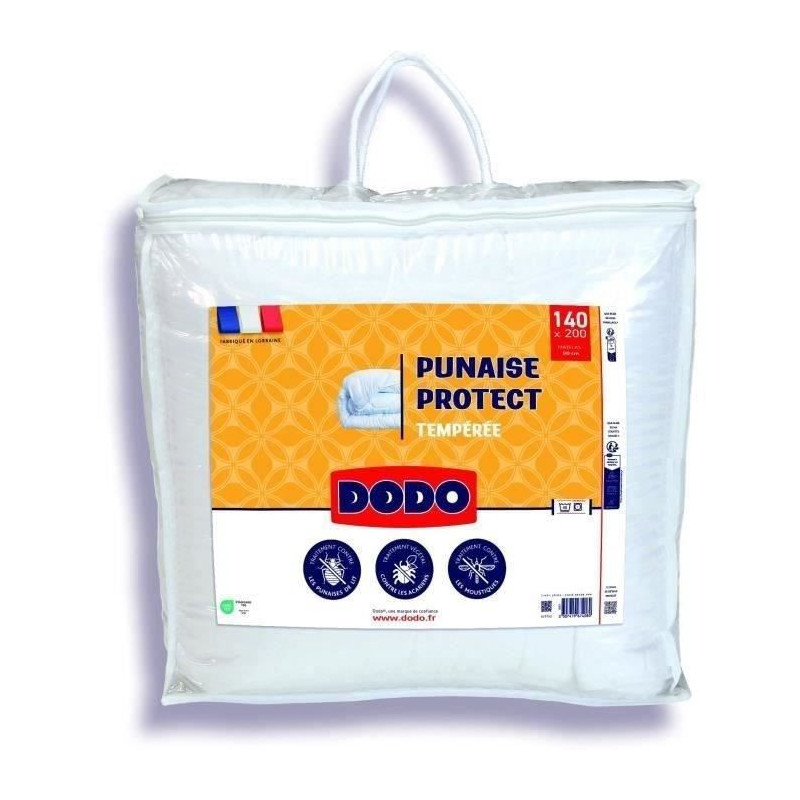 DODO temperate duvet 140x200 cm - 1 person - Anti-bug, anti-mite prote
