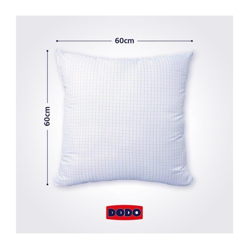 DODO medium pillow 60x60 cm - Anti-bug, anti-mite protection - 550 gr