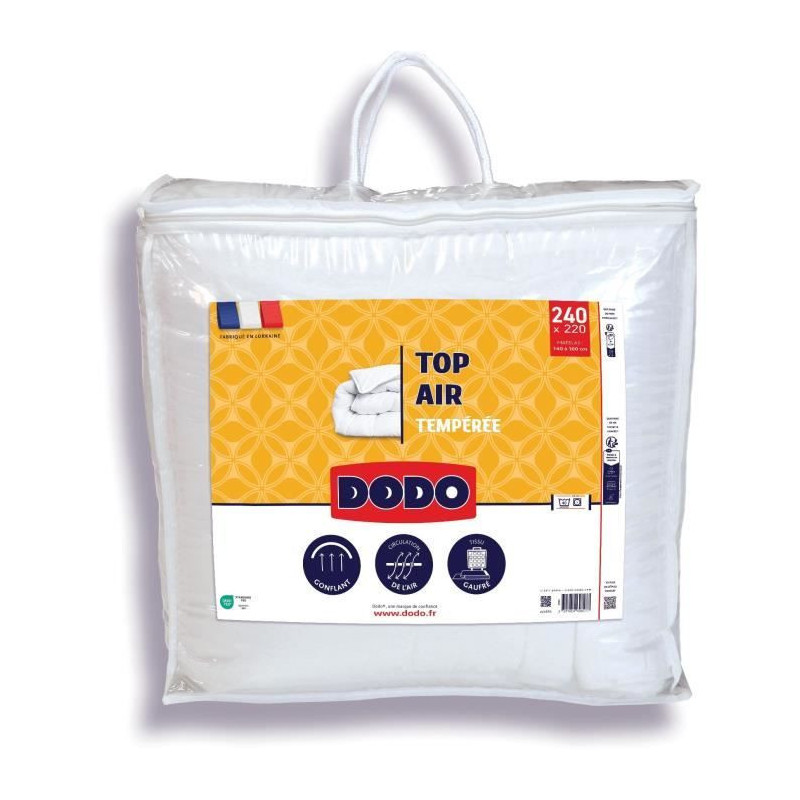 Temperate duvet - DODO - TOP AIR - 220 x 240 cm - 300G/M² - White
