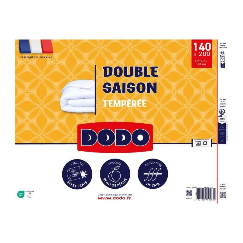DODO - Double seasons duvet - 140 x 200 cm - 300 g/m² - Volupt'air