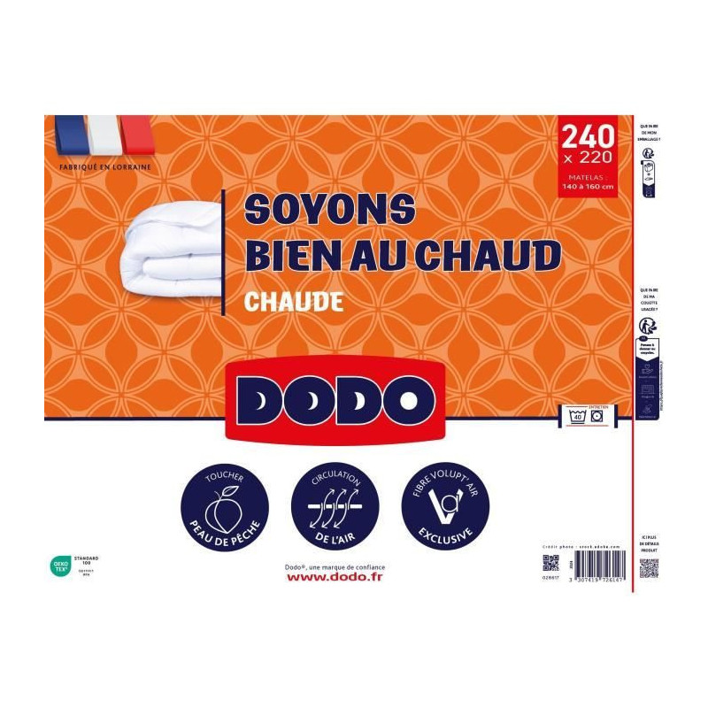 DODO - Duvet - Warm - 220 x 240 - 400g/m² - VOLUPT'AIR - White