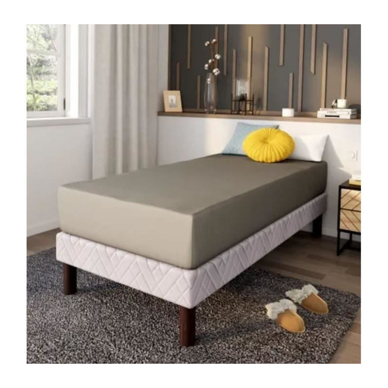 Dodo - antiBacteriens - Taupe - 90x190 cm cover sheet - Bonnet 32 ??cm