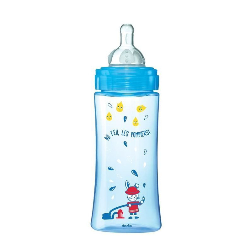 DODIE Initiation Bottle + 330ml BLUE FIREFIGHTER - +6 months - round t