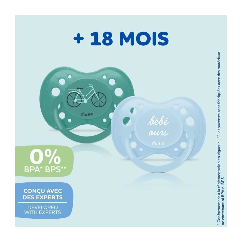DODIE Anatomical Pacifiers x3 - +18 months - ES6