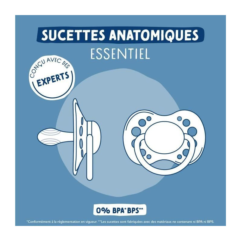 2 Anatomical pacifiers - DODIE - A108 EDL - +18 months - Mathilde Caba