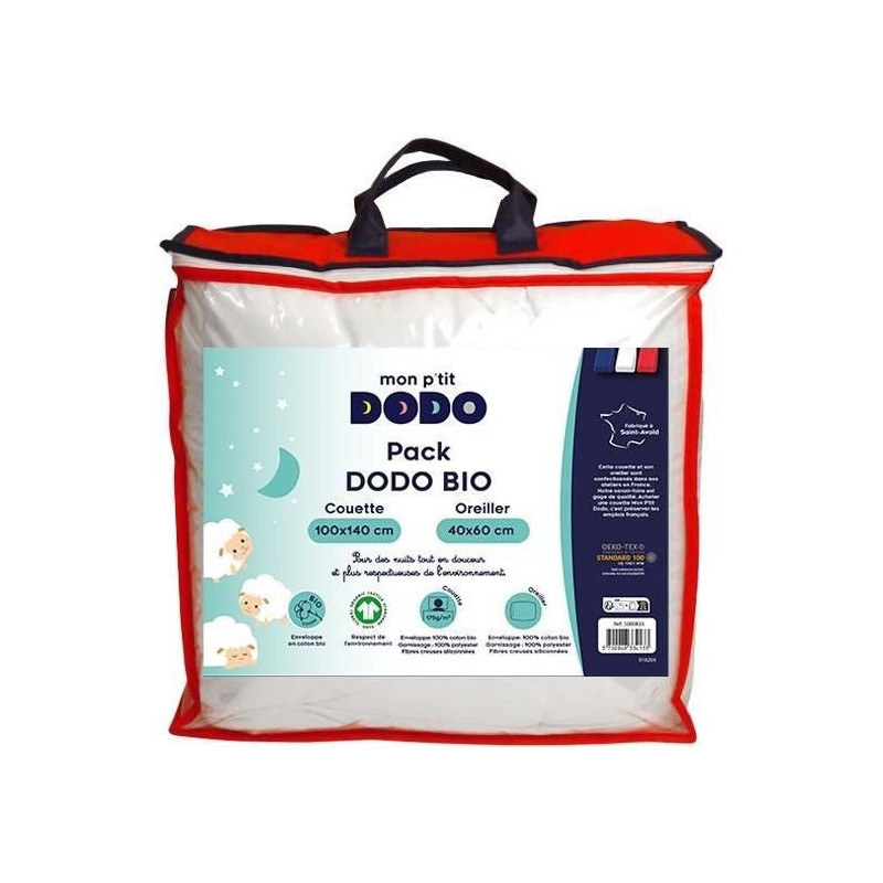 Organic Pack Duvet 100x140cm + pillow 40x60cm - MON P'TIT DODO - Warm