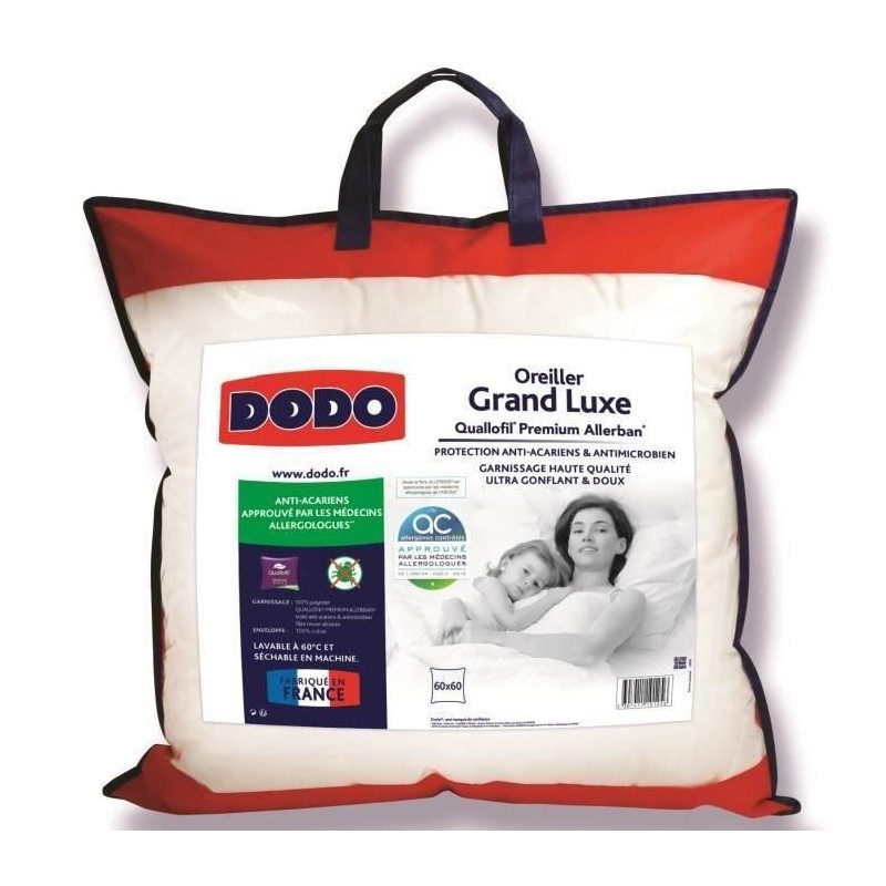DODO Pillow Large Luxury Quallofil Allerban 60x60 cm white