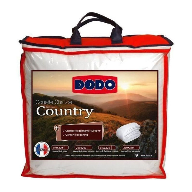 DODO warm quilt 400gr / m² COUNTRY 200x200 cm white