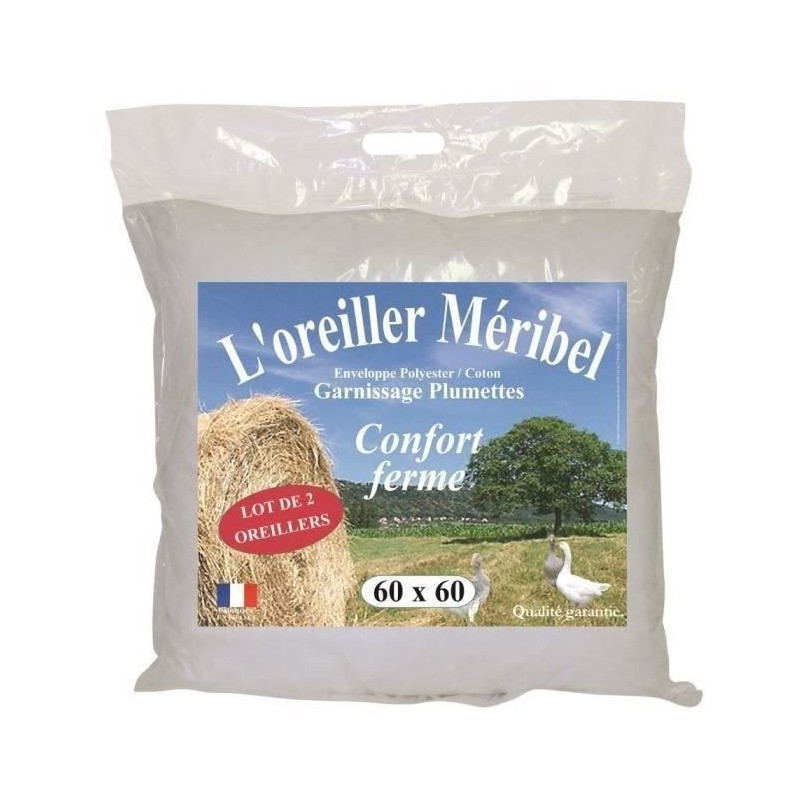 Dodo lot of 2 pillows Meribel Plumettes 60x60cm