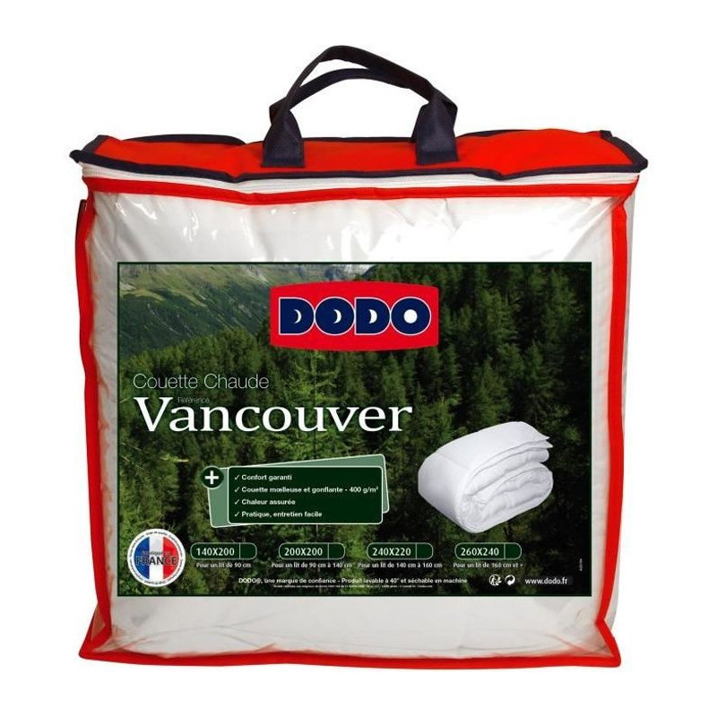 Vancouver hot duvet - 140 x 200 cm - 400gr/m² - White - Dodo