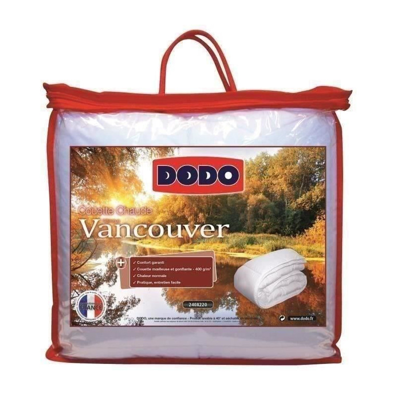 Vancouver hot duvet - 240 x 260 cm - 400gr/m² - White - Dodo