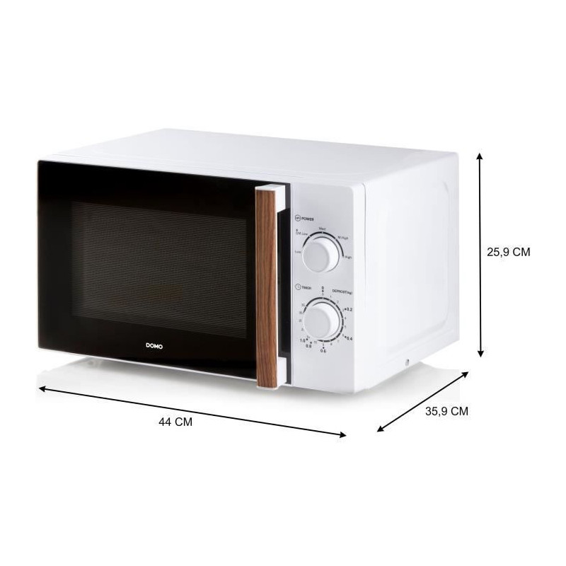 DOMO DO2720 microwave oven - 20L - 700W - 35 min timer - Defrost funct