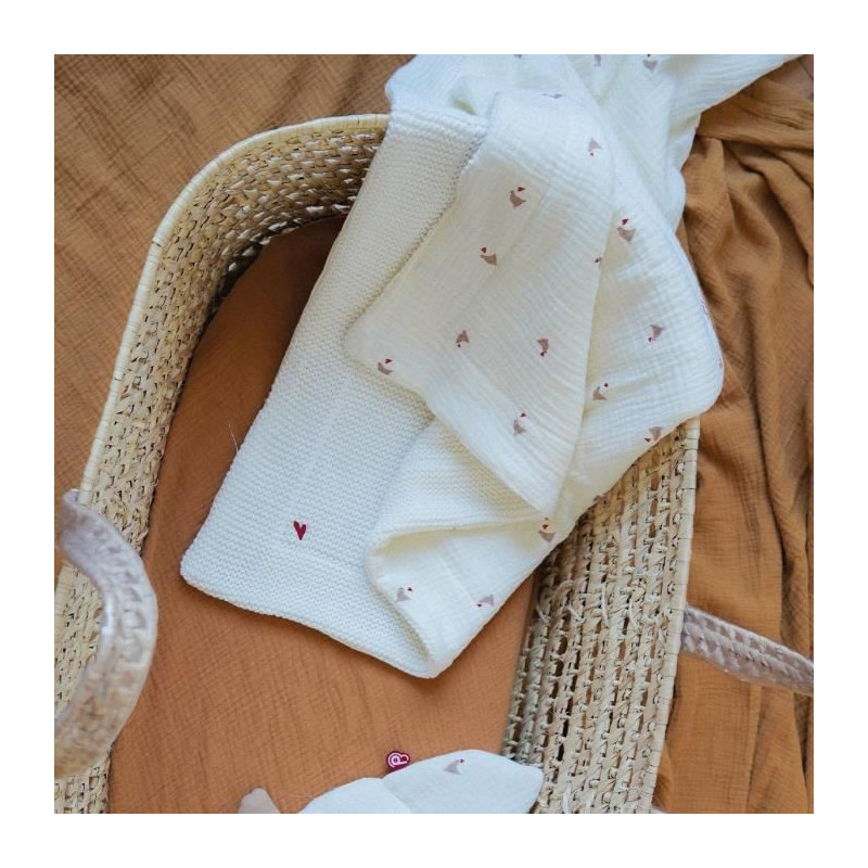 Double-sided blanket - DOMIVA - Maternity Love - 75 x 100 cm - Chunky