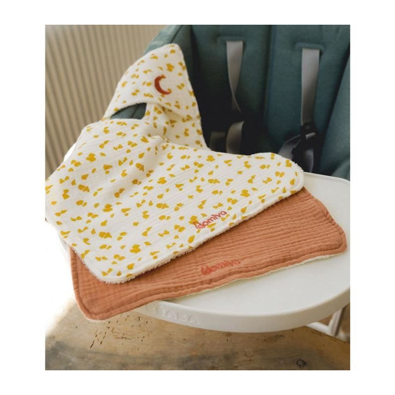 Pack of 2 bibs - DOMIVA - Savannah - American neckline - Soft and abso