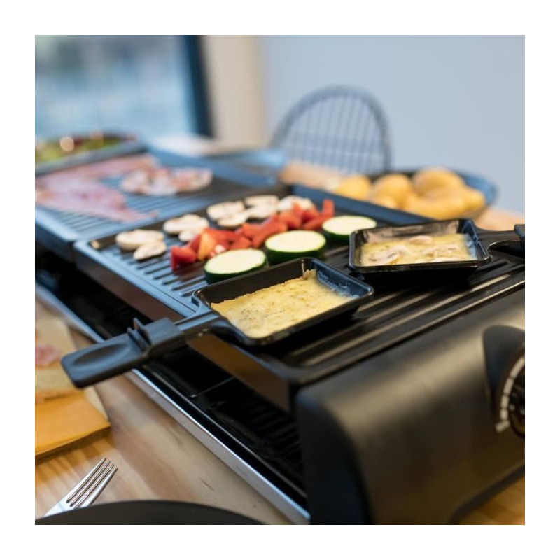 LIVOO DOC185 Raclette set 12 people - Black