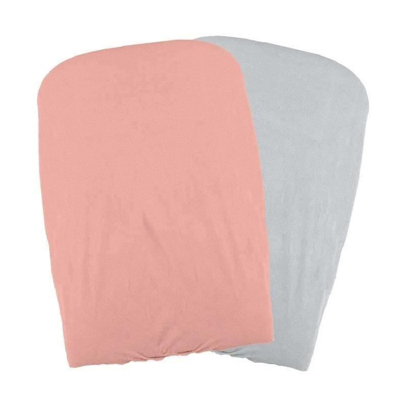 DOMIVA Lot 2 Changing mat covers - Peach / Pearl