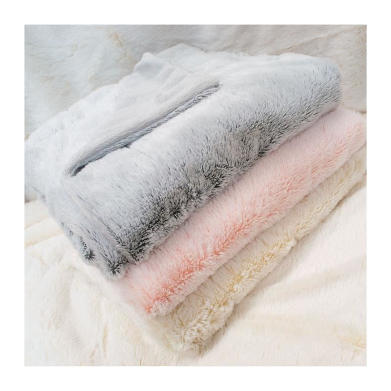 Lined blanket - DOMIVA - Ultra soft and warm - 75 x 100 cm - Cream
