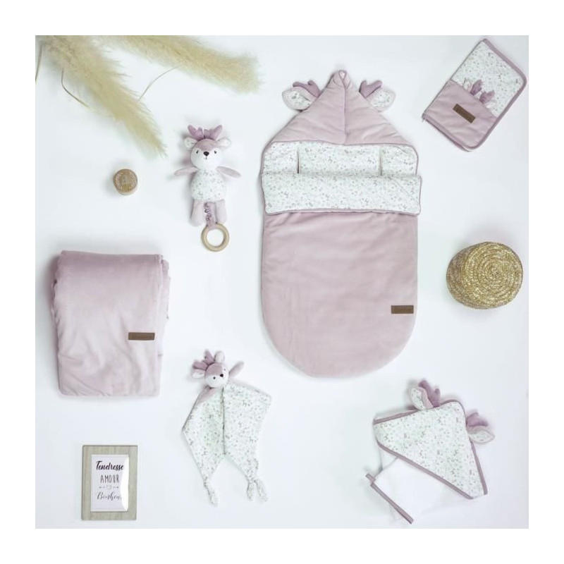 Changing mat + Cover with 1 waterproof sponge - DOMIVA - LILAC