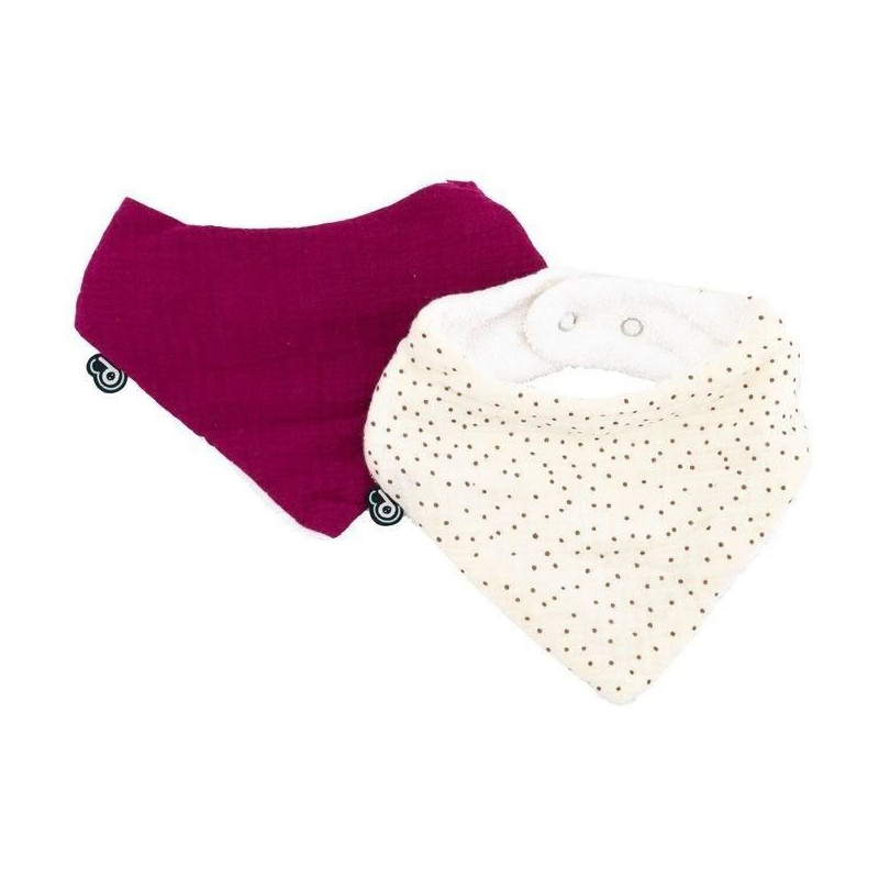 Pack of 2 bandana bibs - DOMIVA - TU - Muslin - Grenadine polka dots