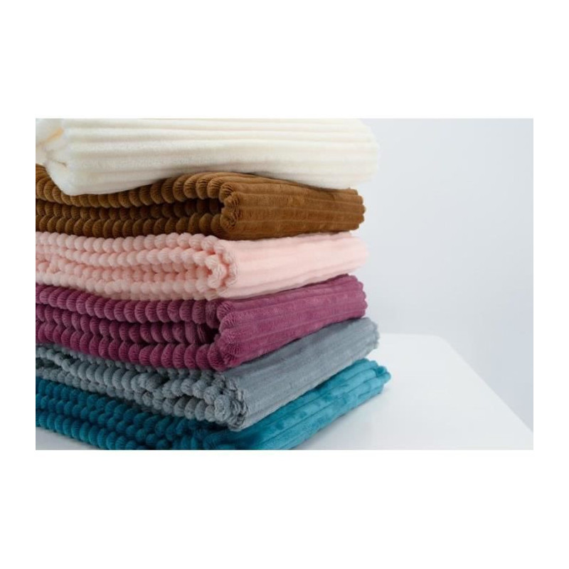 Boudoir blanket - DOMIVA - Peacock - 75 x 100 cm - Corduroy, soft and