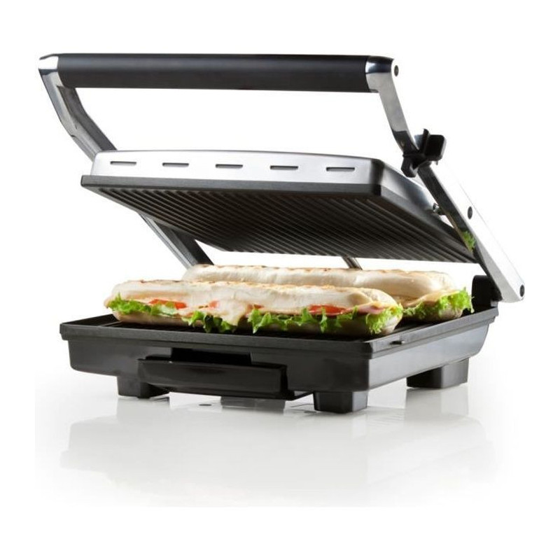 DOMO - Multifunction grill in stainless steel - Large teflon plates -