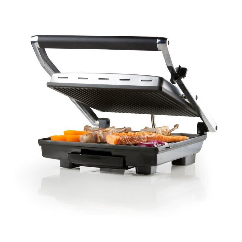 DOMO - Multifunction grill in stainless steel - Large teflon plates -