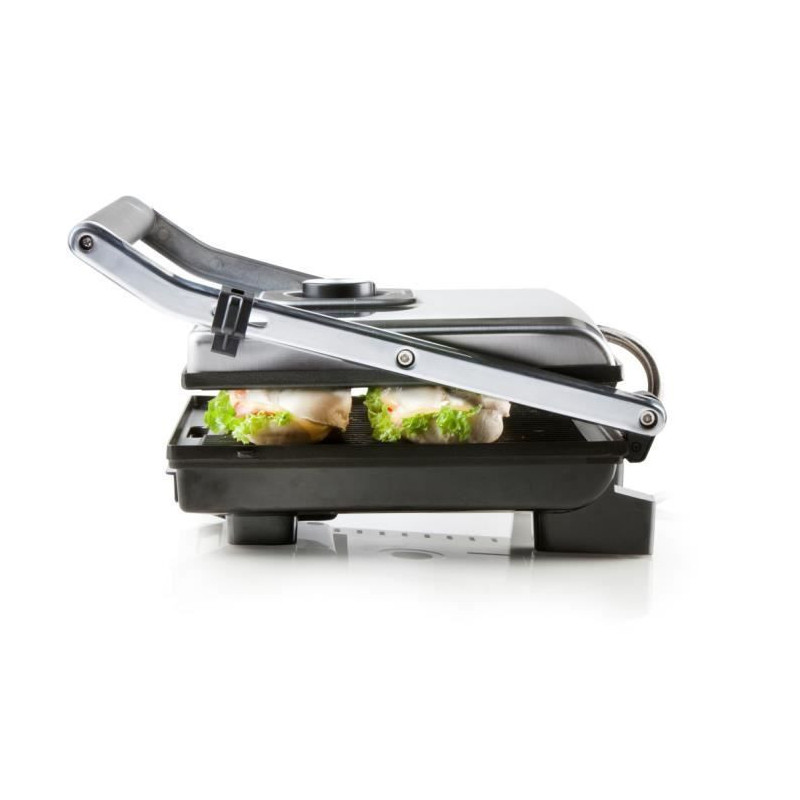 DOMO - Multifunction grill in stainless steel - Large teflon plates -