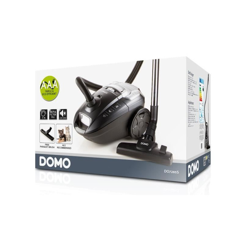 Domo do7285s vacuum cleaner with bag - 700W - 69 dB - A - Gray