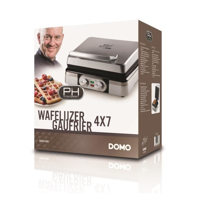 DOMO DO9149W Electric Waffle Maker - Inox