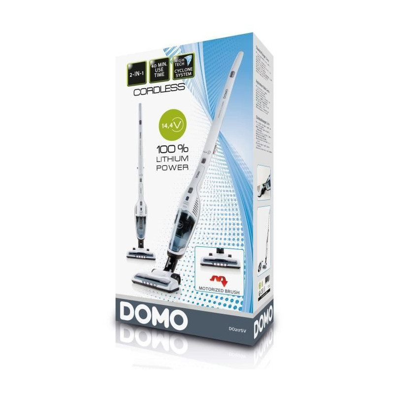 DOMO DO217SV - Handy broom vacuum cleaner 2 -in -1 - 2 speeds - Cyclon