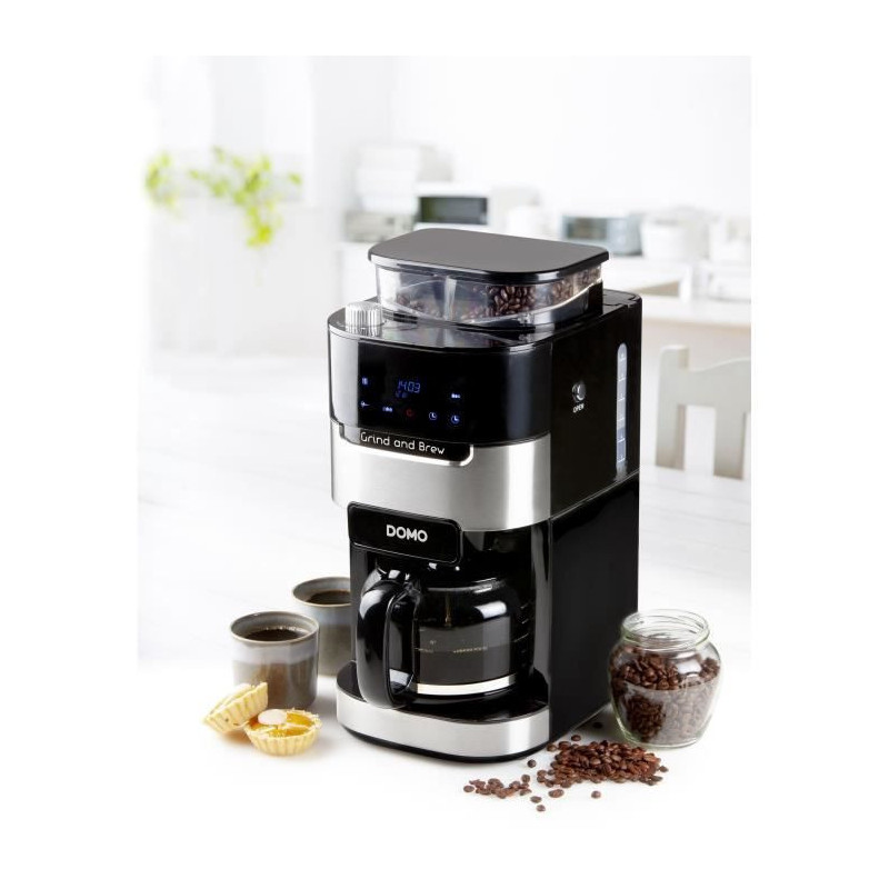 DOMO DO721K - 1.5L coffee maker - 12 cups - LCD screen, touch buttons