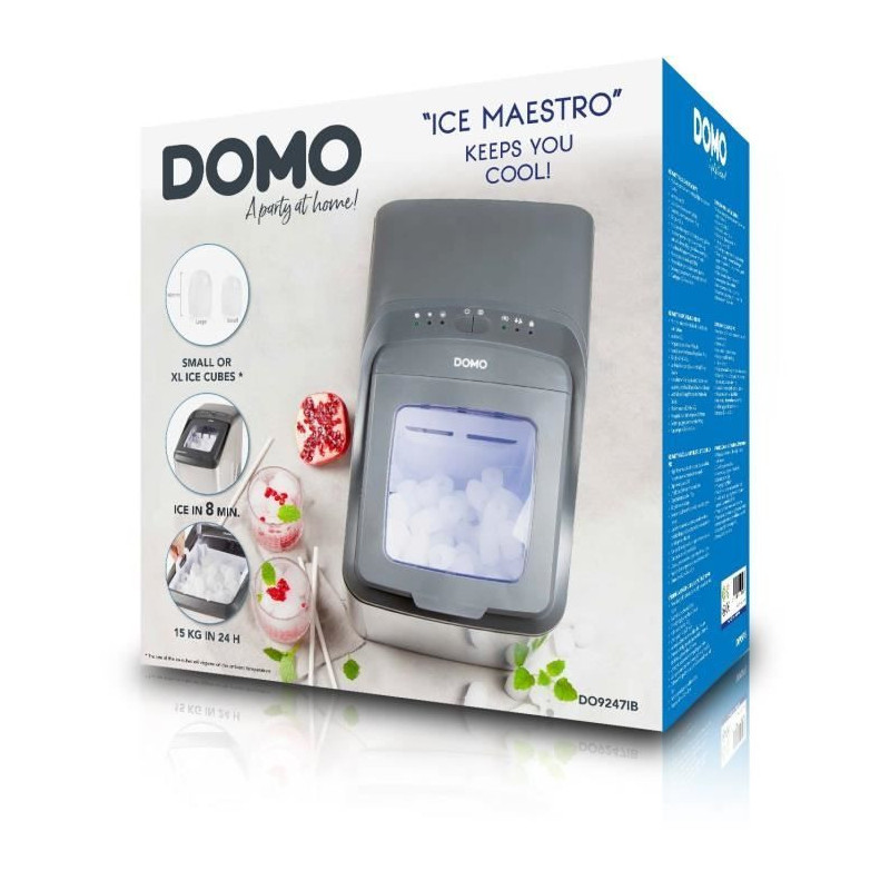 Pro ice maker - DOMO - DO9247IB - 2.8 liters - 145 W - Ice cubes in 8