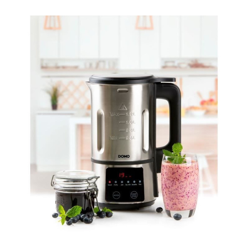 Domo heating blender - 6 programs - stainless steel
