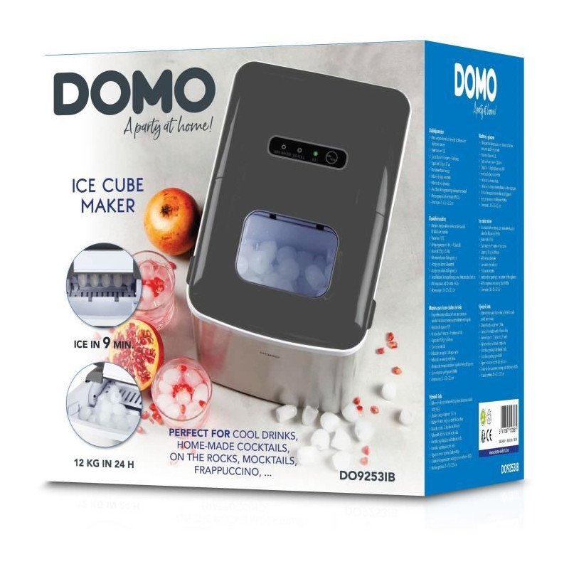 Ice maker - DOMO - DO9253IB - 1.8 liters - 120 W - Ice cubes in 9 min