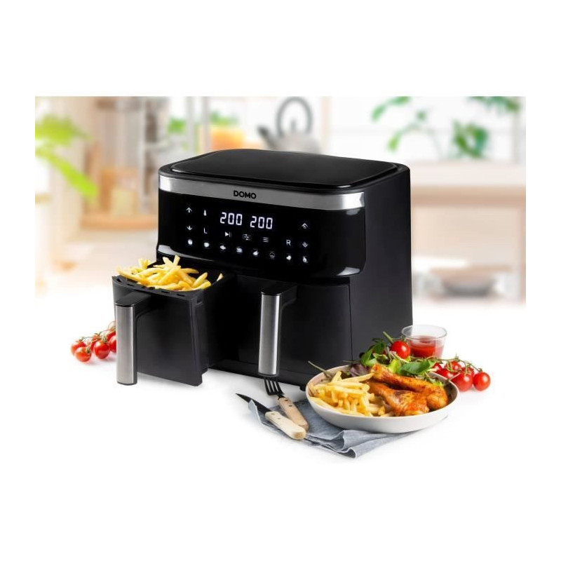Domo hot air fryer - Do537fr - 2 x 4 L - 85 ° A 200 ° - 8 Automatic