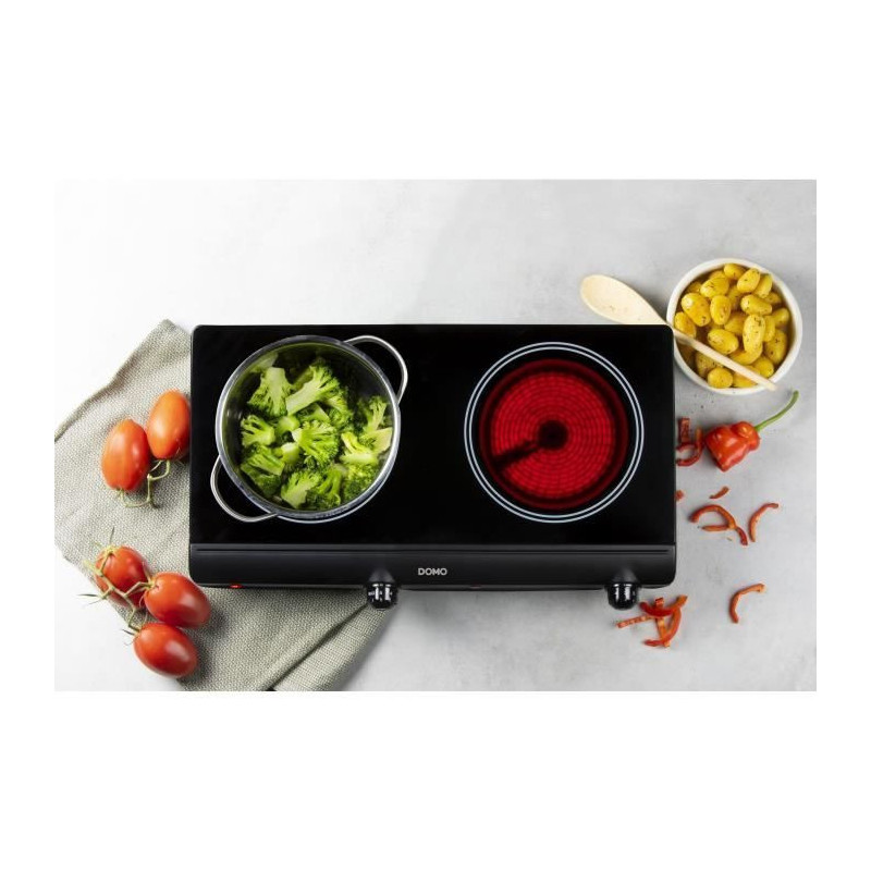 Hob - DOMO - 2 burners - 50.2 x 29.4 x 6.7 cm - DO339KP