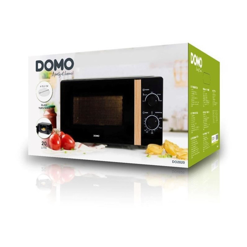 DOMO DO2820 microwave oven - 20L - 700W - 35 min timer - Defrost funct
