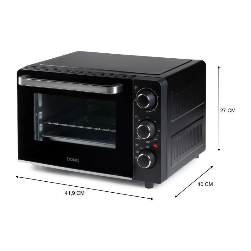 DOMO DO807GO mini bake and snack oven - 20 L - black - 1300watt -