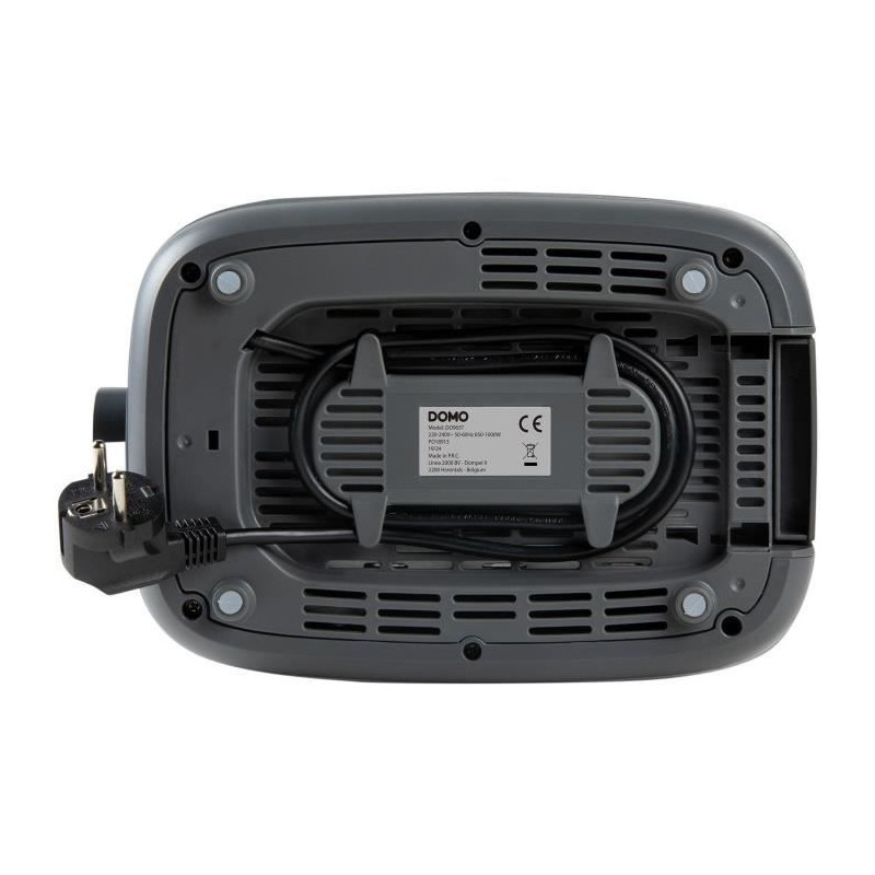 Electric toaster - DOMO - DO965T - 1000 W - 2 slots - Black