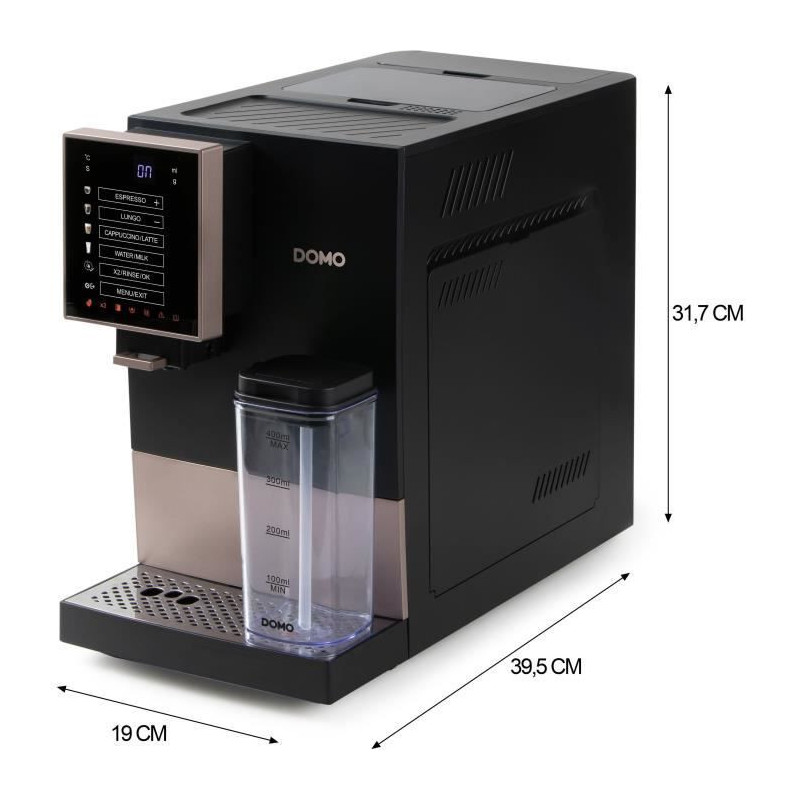 Automatic espresso machine with grinder - DOMO - DO743K - 1350 W - 19