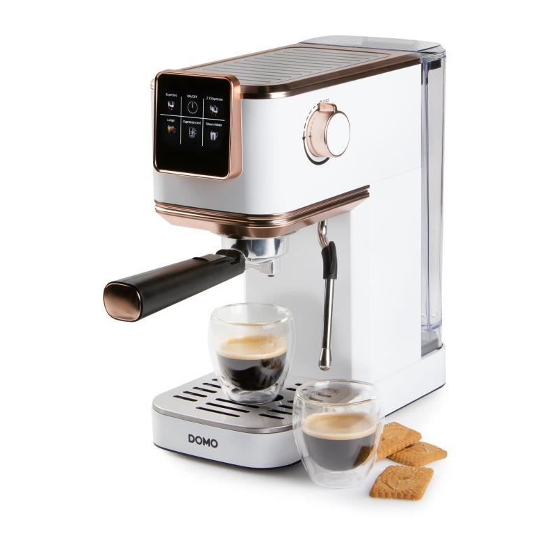 3-in-1 espresso machine - DOMO - DO746K - 1350 W - 20 Bar - White / Pi