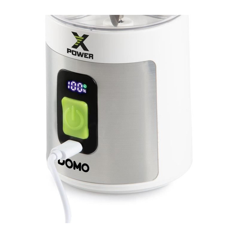 Cordless portable blender - DOMO - DO752BL - XPOWER - 120 W - 600 ml -